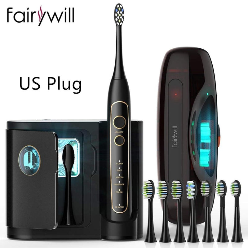 Fairywill Electric Toothbrush P11 E11 2056 T9  Ultra-Sonic Power Whitening Toothbrush with 5 Modes Wireless Charging Smart Timer