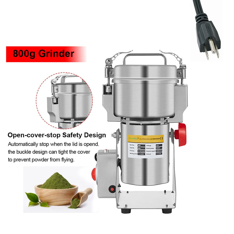 BioloMix 800g 700g Körner Gewürze Hebals Müsli Kaffee Trockenfutter Mühle Mühle Mahlmaschine Schrotmühle Mehl Pulverzerkleinerer