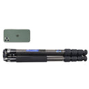 Trípode de fibra de carbono para cámara Trípode compacto ligero profesional para soporte de cámara de viaje con cabezal de bola central de baja gravedad