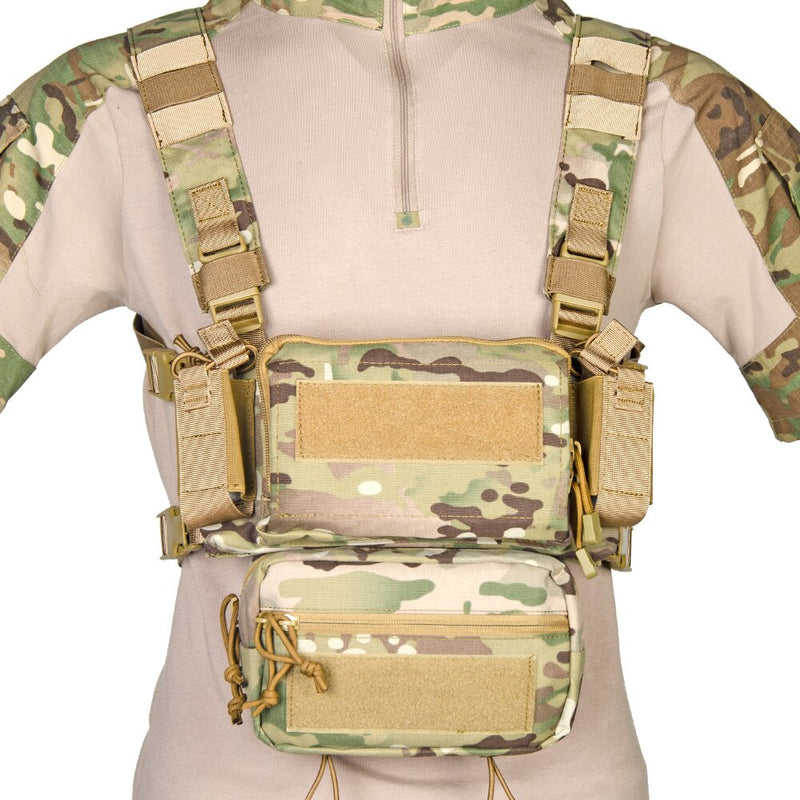 Tactical Micro Chest Rig Modular H Harness D3CR Funny Pack SACK Pouch Combat Vest 5.56 Mag Airsoft