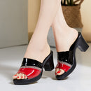 GKTINOO, zapatillas de mujer 2022, zapatillas de verano para mujer, zapatos de cuero genuino, zapatos de tacón alto para mujer, zapatos de verano a la moda con diamantes de imitación