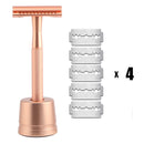 HAWARD Double Edge Safety Razor For Men&Women Classic Manual Metal Shaving Razor With 20 Shaving Blades Reusable&Plastic Free