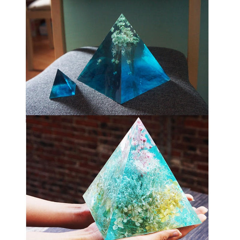 15cm Large Pyramid Epoxy Resin Mold DIY Orgonite Home Decoration Plaster Concrete Cement Silicone Molds Big Candle Making Mold