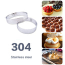 Tart Ring Stainless Steel Tartlet Mold Circle Cutter Pie Ring Heat-Resistant Perforated Cake Mousse Molds Tart Pastry