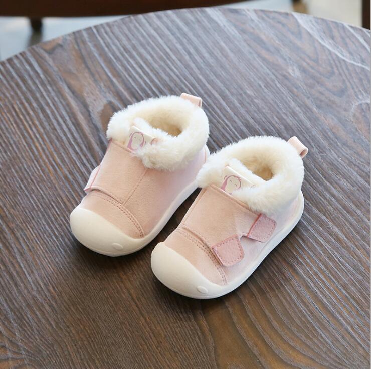 Infant Toddler Boots Winter Warm Plush Baby Girls Boys Snow Boots Outdoor Comfortable Soft Bottom Non-Slip Child Kids Shoes