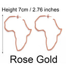 Anniyo African Map Big Earrings Exaggerate Larger Earring Stud Africa Ornaments Traditional Ethnic Hyperbole Jewelry