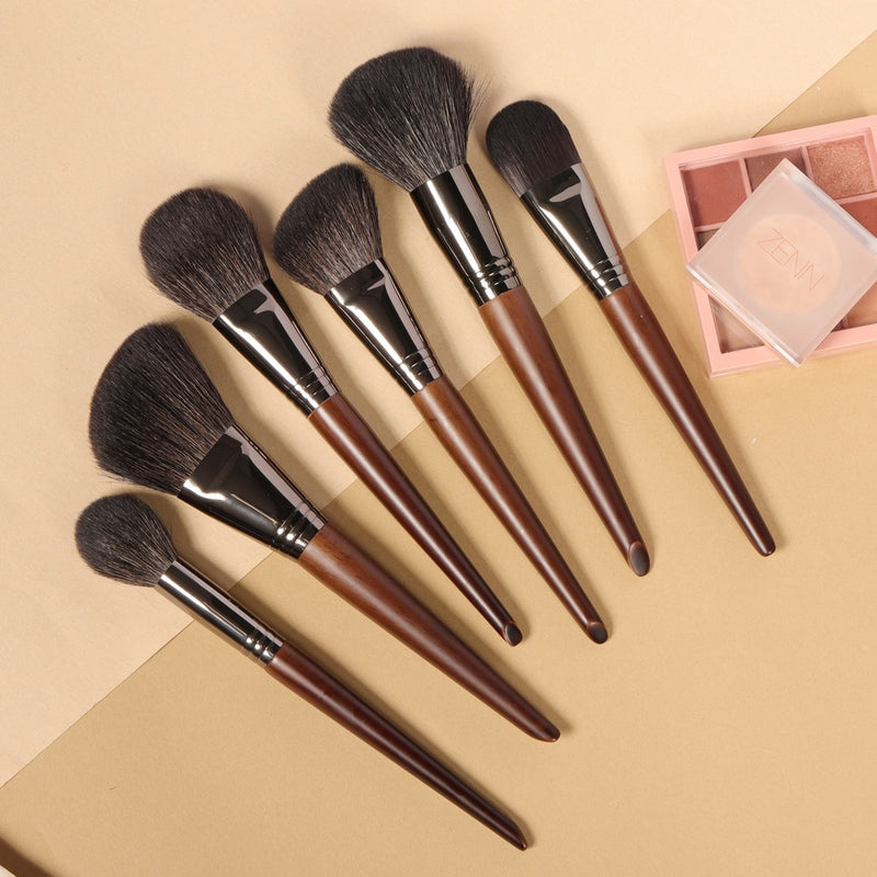 OVW Schminkpinsel Puder Foundation Lidschatten Schminkpinsel Set Kosmetikpinsel Weiches Ziegenhaar Synthetik