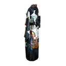 Onesize Female Japanese Kimono Bathrobe Gown V-neck Satin Evening Party Prom Gown Vintage Cosplay Costume Full Sleeve Gown