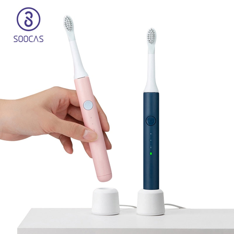 SOOCAS Pingjing Blanqueamiento de dientes Cepillo de dientes eléctrico sónico Cepillo de dientes automático ultrasónico Recargable a prueba de agua