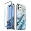 Funda i-blason para iPhone 11 Pro de 5,8 "(2019), carcasa de parachoques de mármol brillante de cuerpo completo Cosmo con Protector de pantalla integrado