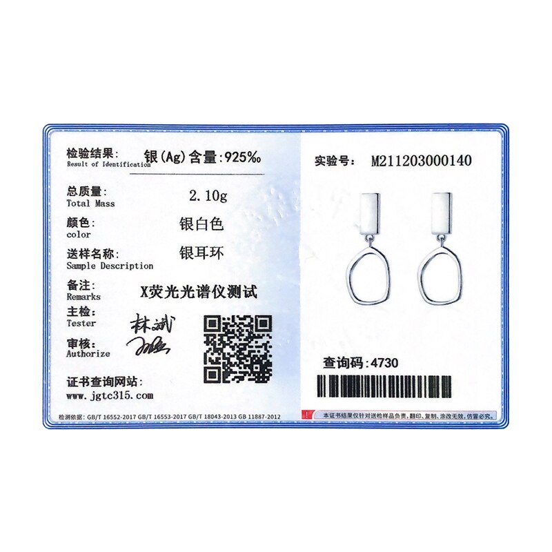 MODIAN Classic Irregular Oval Dangle Earring for Women Pure 925 Sterling Silver Simple Geometric Square Earring Fine Jewelry