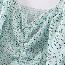 2020 nuevo paquete Hips Dot Print Vestido de manga larga elegante mujer con cordones elástico fruncido medio largo vestidos de fiesta Slim fit