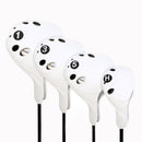 4 unids/set PGM golf club head cover 1/3/5/UT Juego completo de postes de madera Material resistente al agua de alta elasticidad Fácil de usar Ahorre espacio
