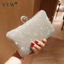 Ladies Evening Party Clutch Bag Evening Clutch Handbag Chain Women Wallet Purse for Cellphone Lipstick Wedding Clutch Silver
