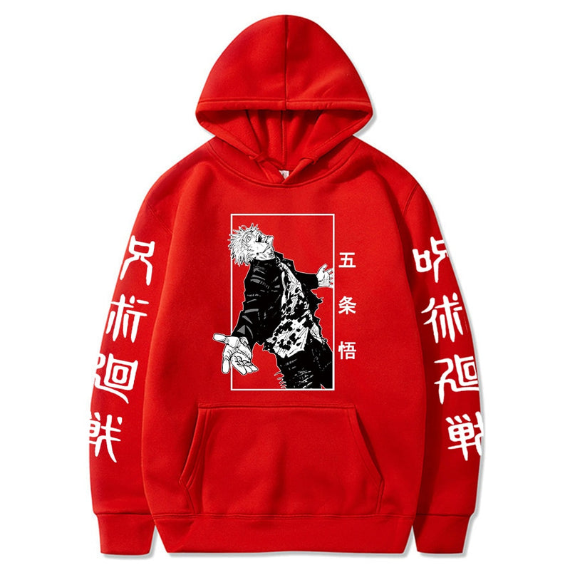 2021 Japanese Anime Hoodies Jujutsu Kaisen Satoru Gojo Graphic Hoodie Sweatshirts Male