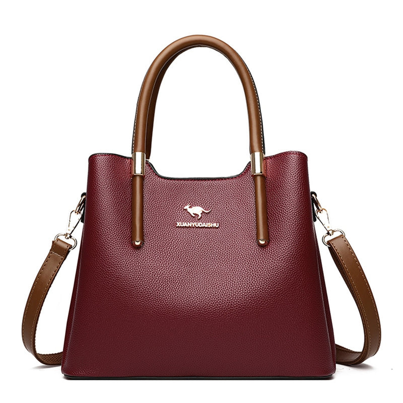 Bolsos cruzados informales de cuero para mujer 2021, bolso de mano de diseñador de lujo para mujer, bolso de hombro de alta calidad con asa superior, bolso principal