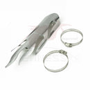 Black /Chrome Motorcycle Curved Exhaust Muffler Pipe Heat Shield Cover Guard Protector Universal for Honda Harley