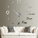 Reloj de pared grande 3D DIY, diseño moderno, pegatina de pared silenciosa, espejo acrílico, Relojes de pared autoadhesivos, decoración del hogar para sala de estar