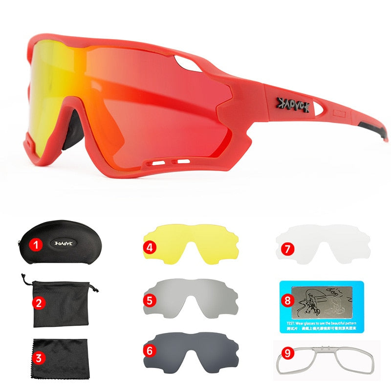 MTB bicicleta gafas hombre mujer Ciclismo gafas de sol Uv400 polarizado bicicleta gafas deportes carreras montar gafas Ciclismo 1 lente