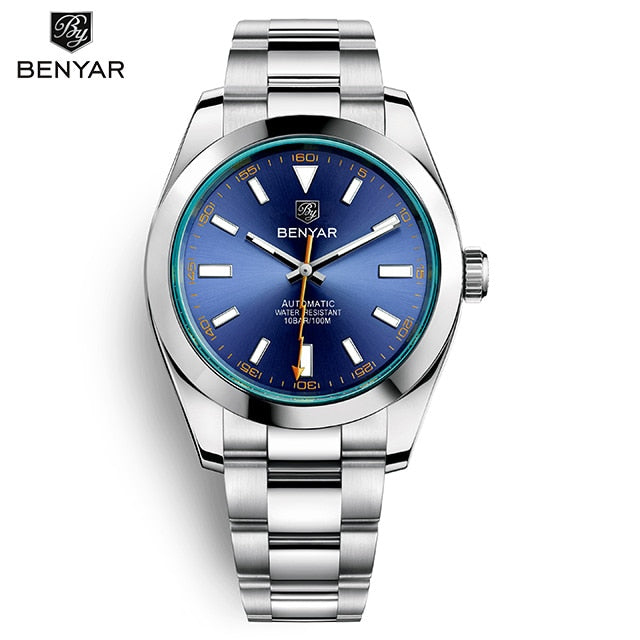 BENYAR 2023 New Stainless Steel Automatic Men Watches Top Brand Waterproof Luxury Men Mechanical Wristwatch Relogio Masculino