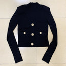 HIGH STREET Newest 2022 Fall Winter Designer Sweater Women's V-neck Lion Buttons Knitted Cardigan Top