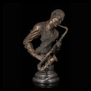 ArtsHom AH-056 Bronze Music Statue Sculpture Home Accessories Man Paly Saxophone Statue Sculpture Home Decorative Sculpture