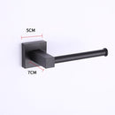 55CM Matte Black Double Towel Bars Bathroom Towel Hanger Space Aluminum Bathroom Accessories Towel Rack Towel Ring  Toilet Brush