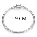 BISAER 925 plata esterlina Pulseira copo de nieve brazaletes 925 corazón serpiente cadena broche mujer plata pulsera para mujer joyería