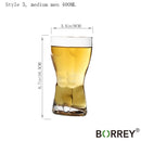 BORREY Unique Beer Cup Funny Wine Glass Whisky Vodka Shot Glasses Creative Bar Cocktail Glass Body Shape Mug Coffee Juice Cup
