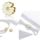 WOSTU 925 Sterling Silver Circle Charm Round CZ Bead Bead Clip Fit Original reflection Charm Bracelet Jewelry Accessories CQX101