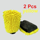2 Pcs Ultra-Luxury Microfiber Car Wash Gloves Car Cleaning Tool Wheel Brush Multi-function Cleaning Brush Detailing