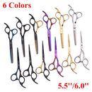 Hair Scissors 5.5 6.0 Professional Hairdressing Scissors Thinning Barber Scissor Set Hair Cutting Scissors 440C Japan Steel 888#