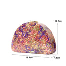 Semicircle Acrylic Wallet Women Evening Clutches Design Bag Shell Handbags Colorful Party Wedding Purses Free Shipping Wholesale