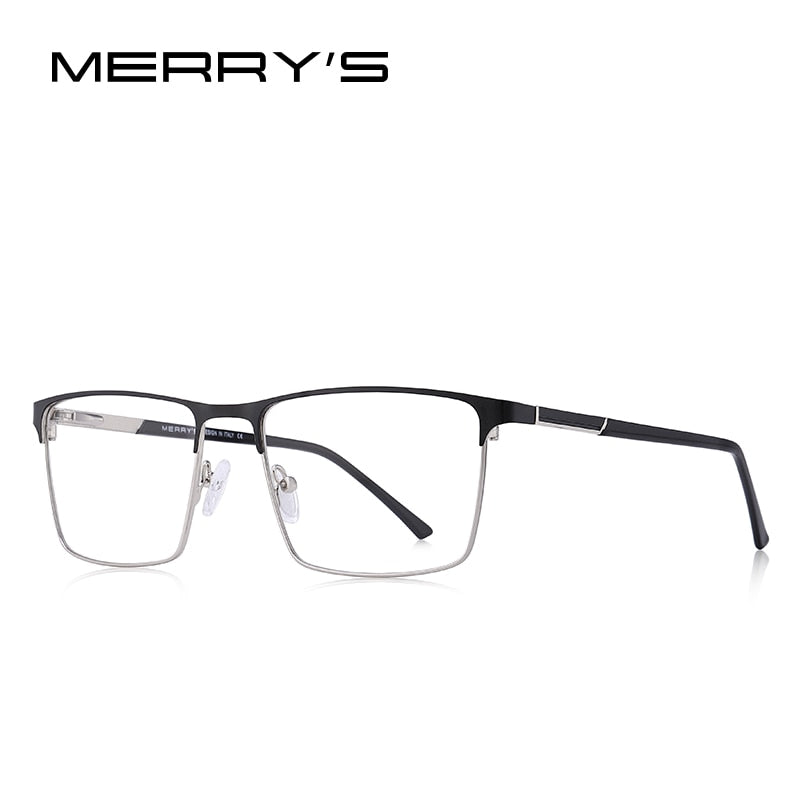 MERRYS DESIGN Men Titanium Alloy Glasses Frame Business Style Male Square Ultralight Eye Myopia Prescription Eyeglasses S2057