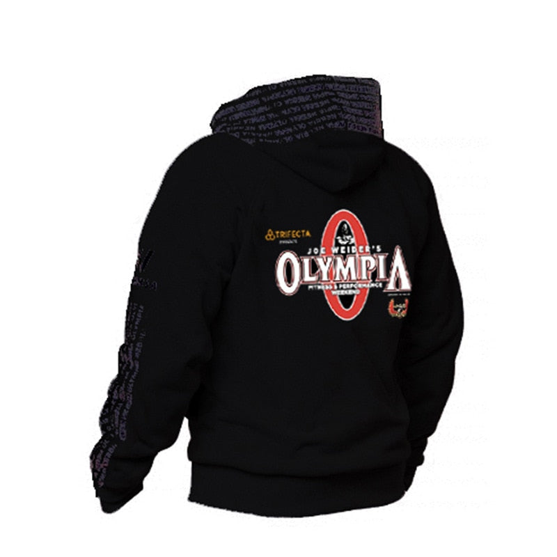 2019 nuevo OLYMPIA hombres gimnasios sudaderas Fitness culturismo sudadera cremallera ropa deportiva hombre entrenamiento chaqueta con capucha ropa