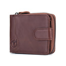 Cartera de cuero para hombre BULLCAPTAIN, carteras de negocios, tarjetero multifunción, caja pequeña para tarjetas