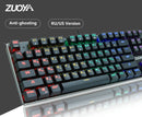 ZUOYA Game Mechanical Keyboard LED Backlit Anti-ghosting Blue/Red/Black Switch wired gaming Keyboard Russian/English for laptop