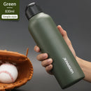 New Stainless Steel Water Bottle With Straw Direct Drinking 2 Lids Vacuum Flasks Insulated Travel Portable Thermal Climb Thermos