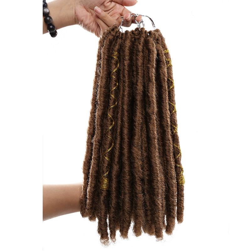 Crochet Hair Dreadlocks Faux Locs Extensiones de cabello trenzado Trenzas decorativas sintéticas Pre estiradas 12 pulgadas para mujeres Negro