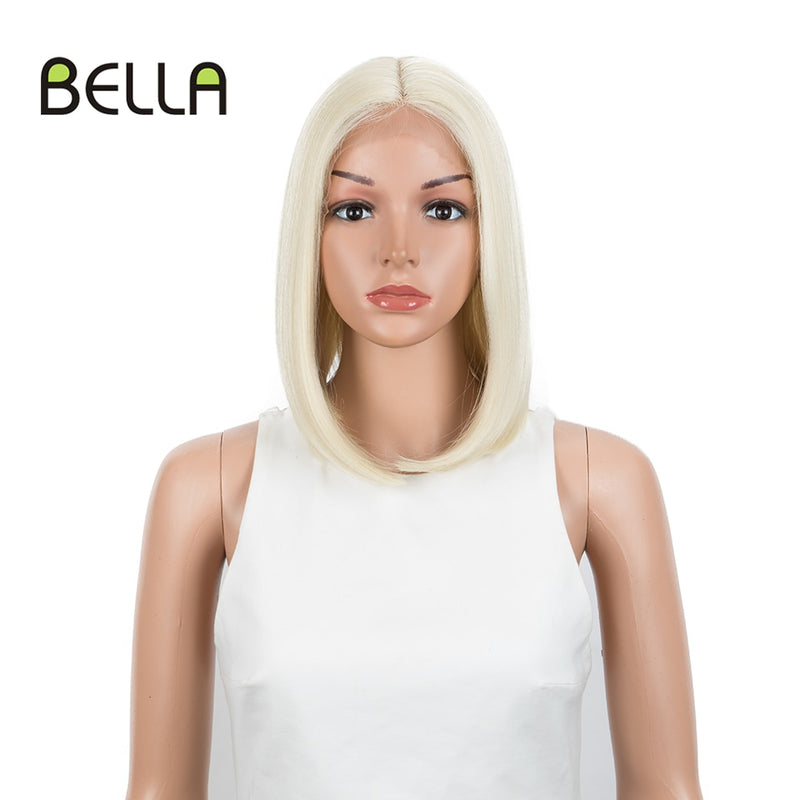 Bella Bob Perücke Synthetische Spitzeperücke Kurzer Blonder Bob Pink 613 Rote Zitrone Spitze Kurzes Haar 10-13 Zoll Perücken Für Frauen Lolita Cosplay