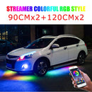 Niscarda 4PCS 12V IP65 App Control RGB Tira de LED debajo del automóvil 60 90 120cm Tubo Underglow Underbody System Luz de neón