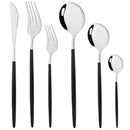 36Pcs/Set Red Gold Cutlery Set Stainless Steel Dinnerware Set Knife Fork Coffee Spoon Tableware Set Kitchen Dinner Tableware Set