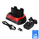 DeepFox USB2.0/Type C to 2.5 3.5 Inch Hard Drive Docking Station USB3.0 SATA IDE Dual Slots External SSD HDD Enclosure