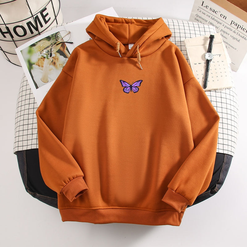 Sudaderas con capucha de mariposa para mujer