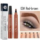 5-color four-pronged eyebrow pencil eyebrow brush split liquid waterproof long-lasting eyebrows enhancer pencil eyebrow shadow