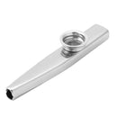 1pc Silver Gold Metal Kazoo Mouth Flute Harmonica with 6 Kazoo Flute Diaphragm For Beginners Kids Adult Party Musical Instrument