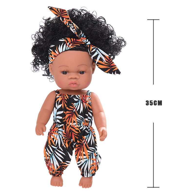 JINGXIN Summer Reborn Baby Doll African Black Girl Lifelike Dolls Baby Toys For Children Girls Boys Babies Body Play Vinyl Dolls