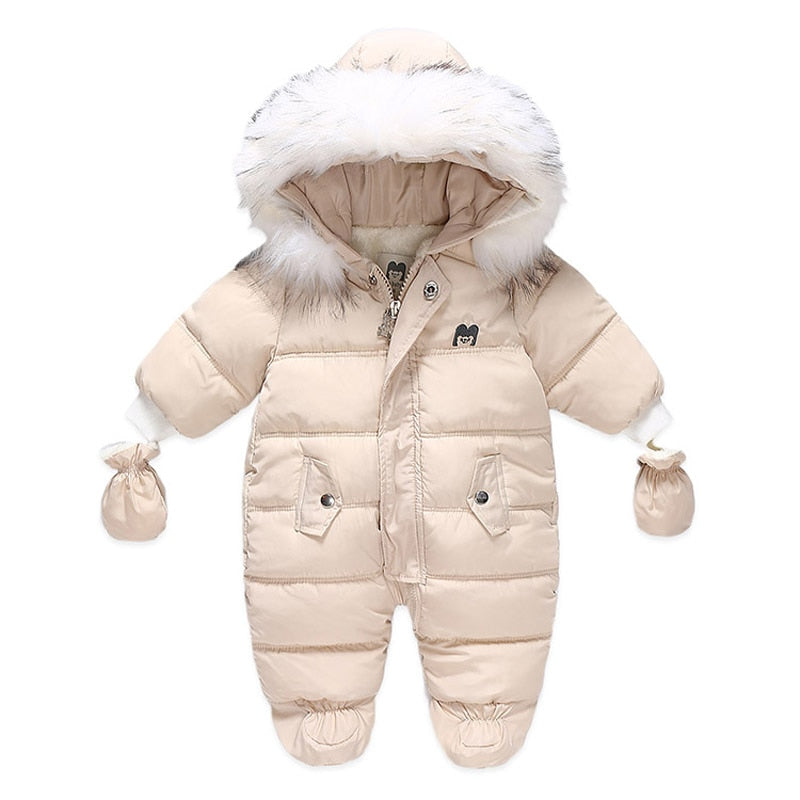 IYEAL Winter-Baby-Kleidung mit Kapuzenpelz für Neugeborene, warme Fleece-Wimpelkette, Säuglings-Schneeanzug, Kleinkind, Mädchen, Junge, Schneeabnutzung, Mäntel