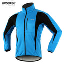 ARSUXEO Thermal Mtb Road Cycling Jacket Winter Night Reflective Warm Bicycle Clothing Windproof Waterproof Men Coat Bike Jersey