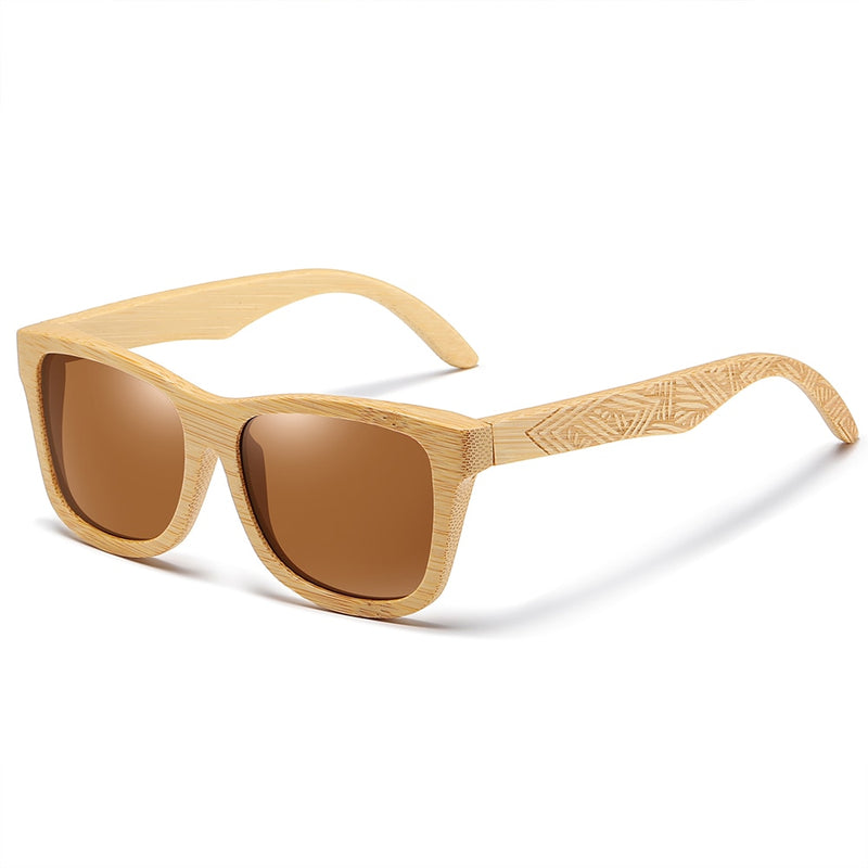 EZREAL Brand Design Handmade Natural Wooden Bamboo Sunglasses Luxury Sunglasses Polarized Wooden Oculos de sol masculino